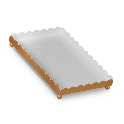 Metal Scalloped Tray 14"