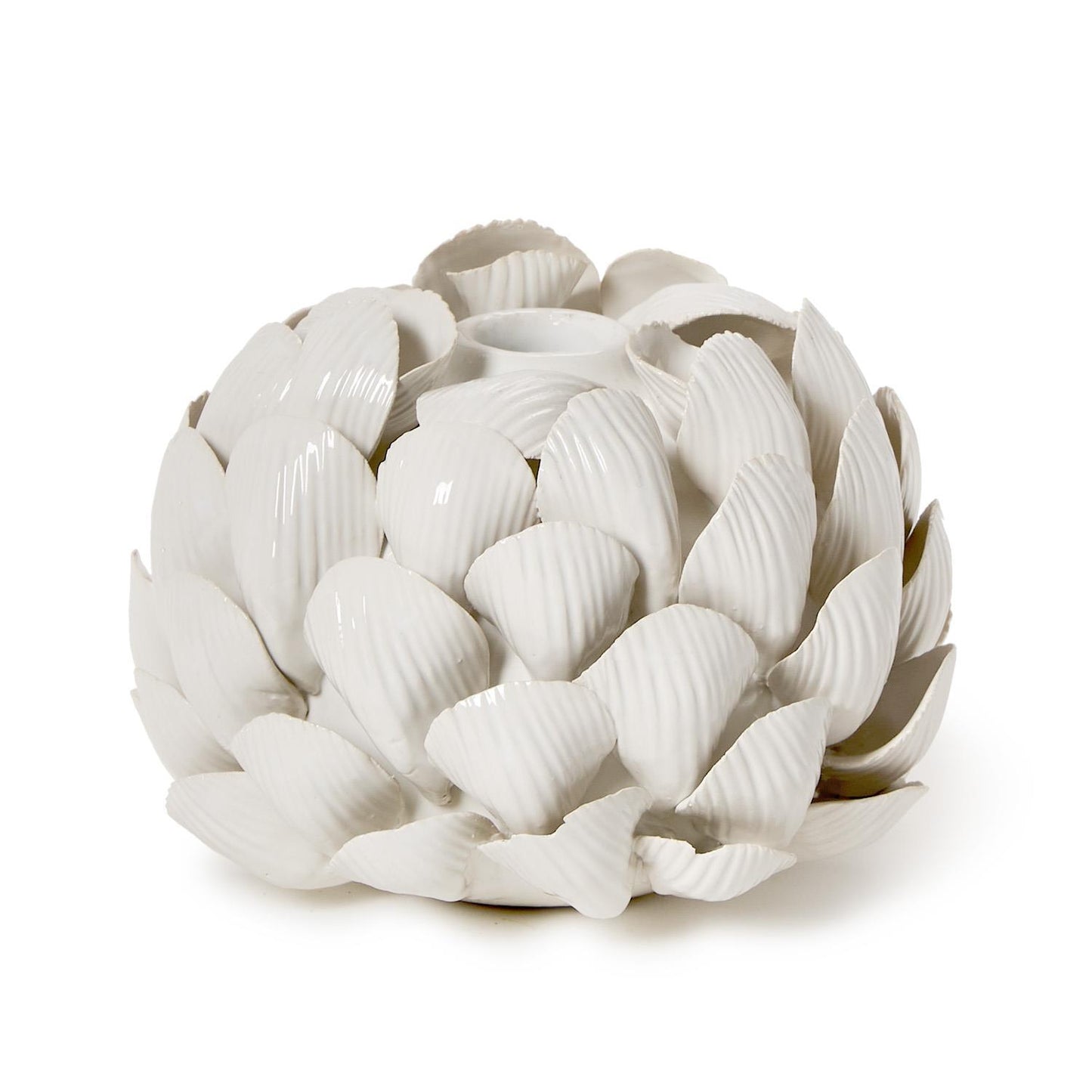 S/2 Seashell Bud Vases / Taper Candle Holders